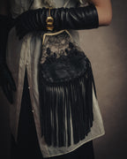 -SPECIAL- “VALENTINO GARAVANI” 2014-2016 lace embellished fringe frame bag