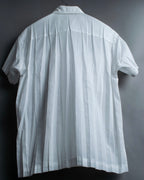 "ISSEY MIYAKE" Pleated short sleeve shirt