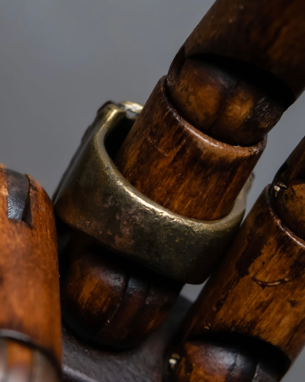 "CHANEL" Glass pearl Coco mark motif gold ring