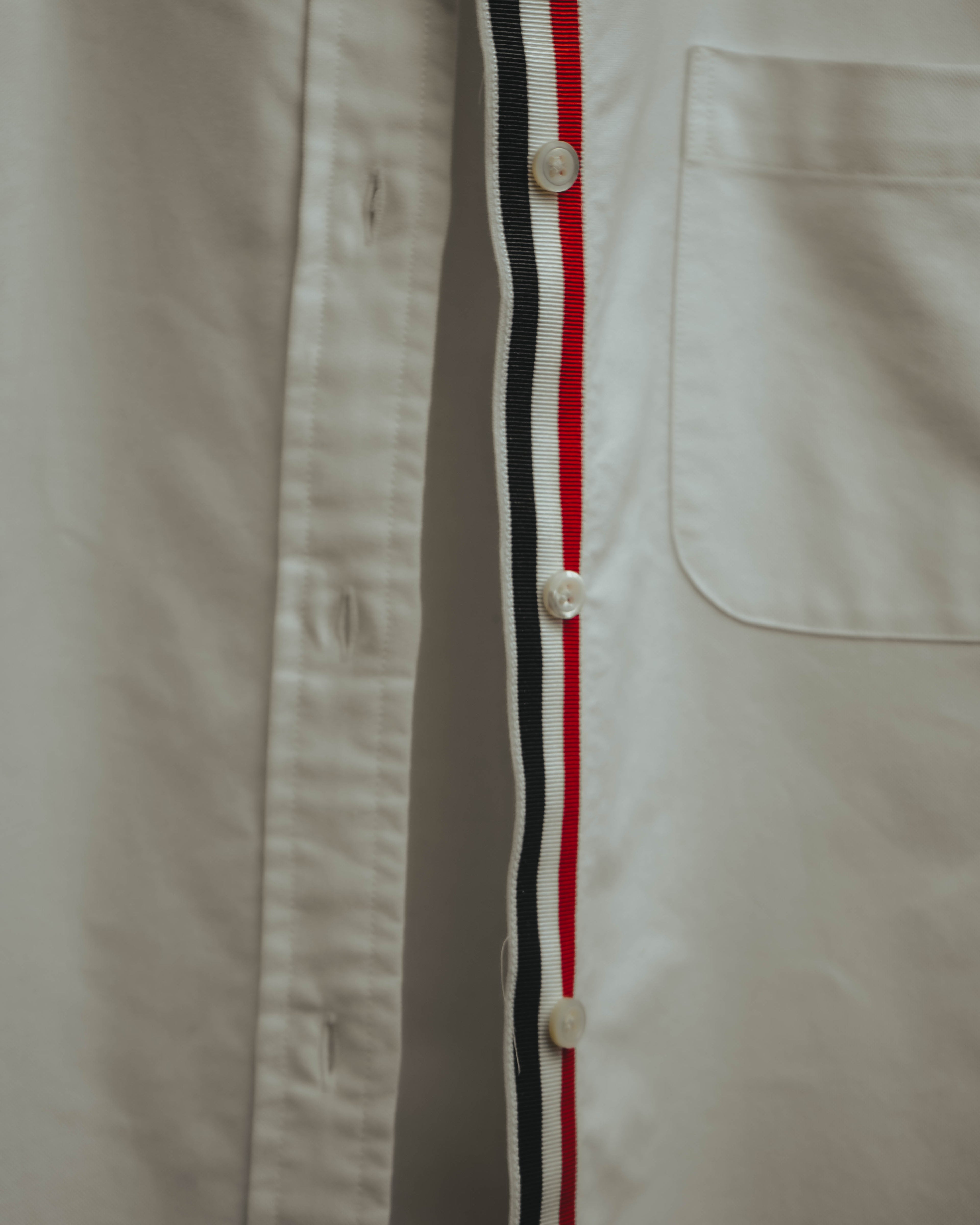 -SPECIAL- “THOM BROWNE” 2010’s tricolor grosgrain oxford shirt dress
