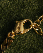 "Christian Dior" 80's-90's Rhinestone logo necklace