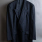 "YVES SAINT LAURENT" Peaked lapel double breasted tailored jacket ＆wide tapered slacks striped set up