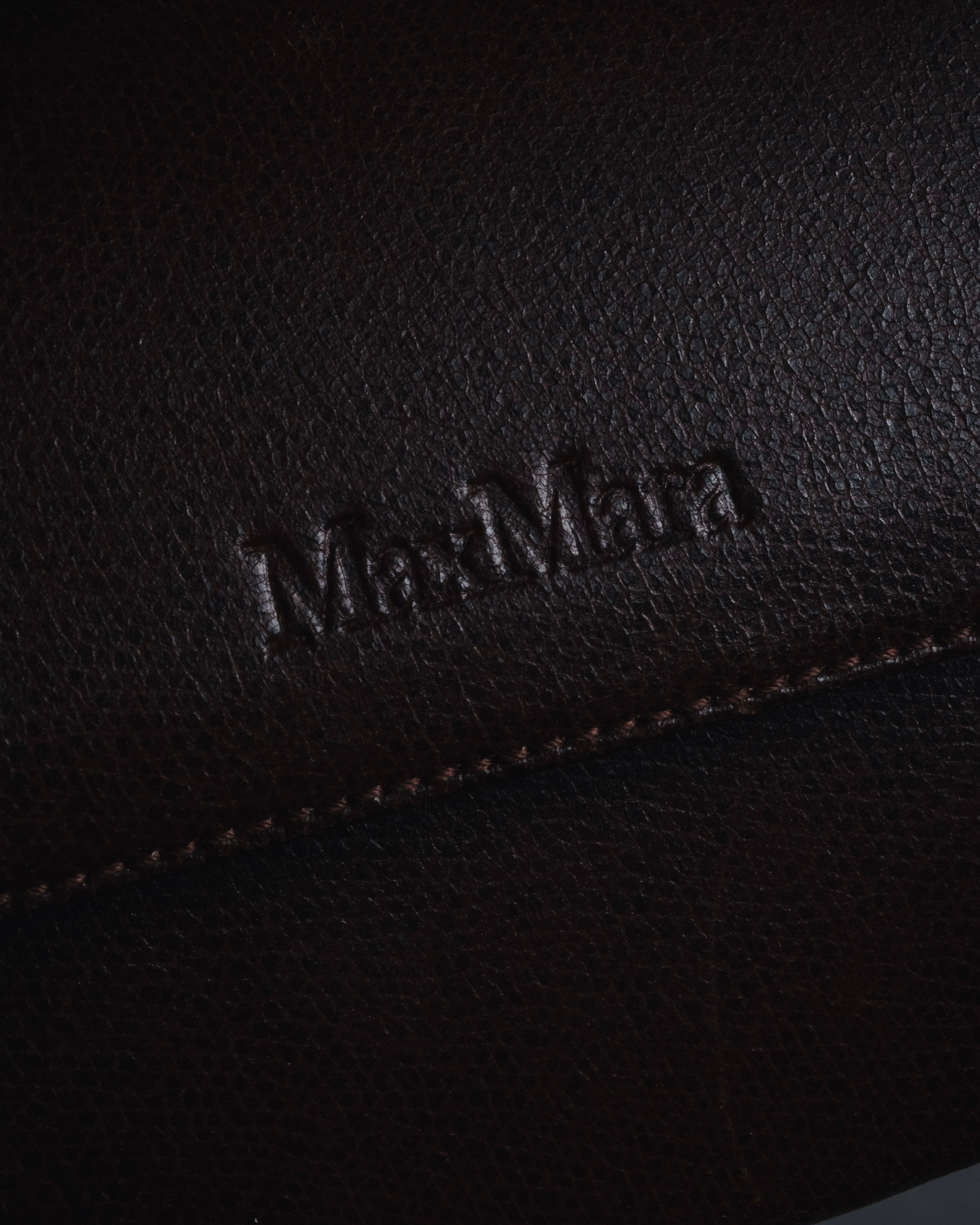 "Max Mara" Structured top handle leather shoulder bag