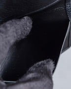 "Tiffany&Co" Logo engraved grained leather card holder