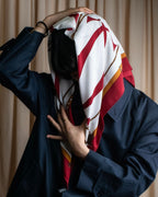 "Cartier" 2C logo printed silk square scarf