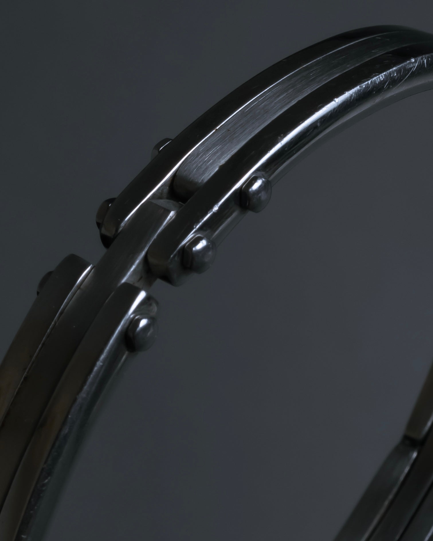 "Dolce & Gabbana" Curved rivet design silver metal bracelet