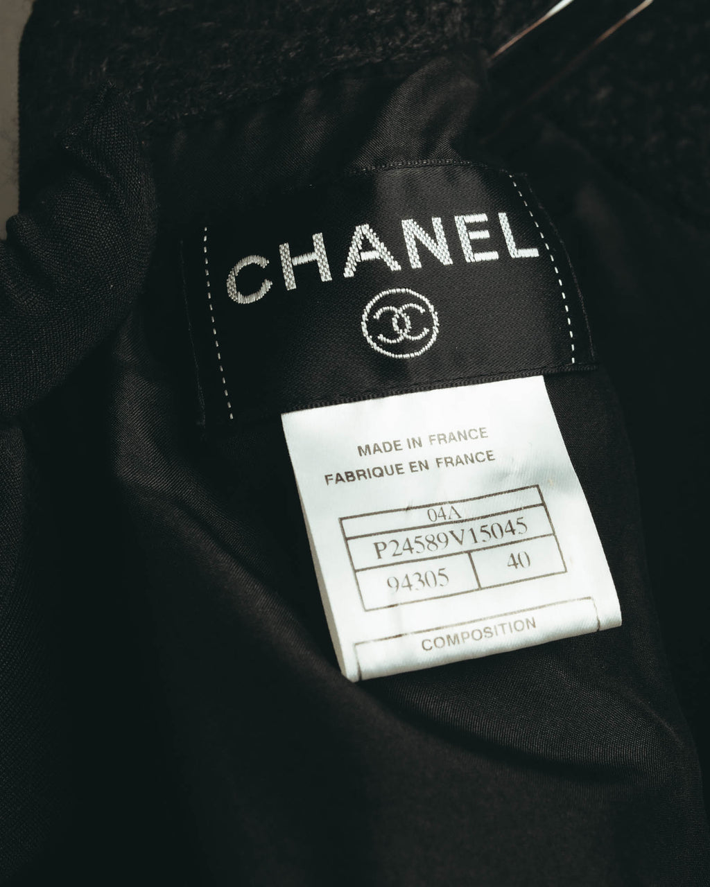 “CHANEL” 04AW textured tweed short sleeve jacket
