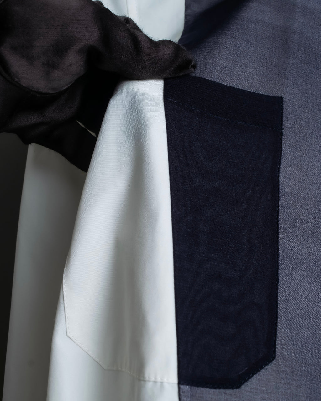 "CELINE" Combination color dress shirt