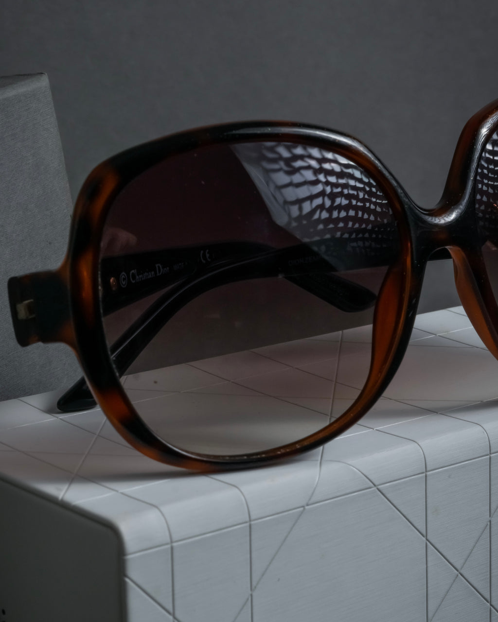 "Dior" Oversized tortoiseshell square sunglasses