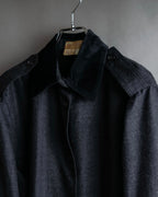 "GUCCI" 70's velvet collar design long coat
