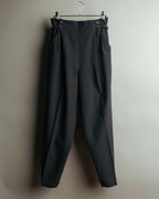 "Y’s" 90's-00's Vintage architectural high-waisted wide tapered wool trousers