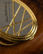 "BALMAIN" Abstract line motif scarf clip pendant