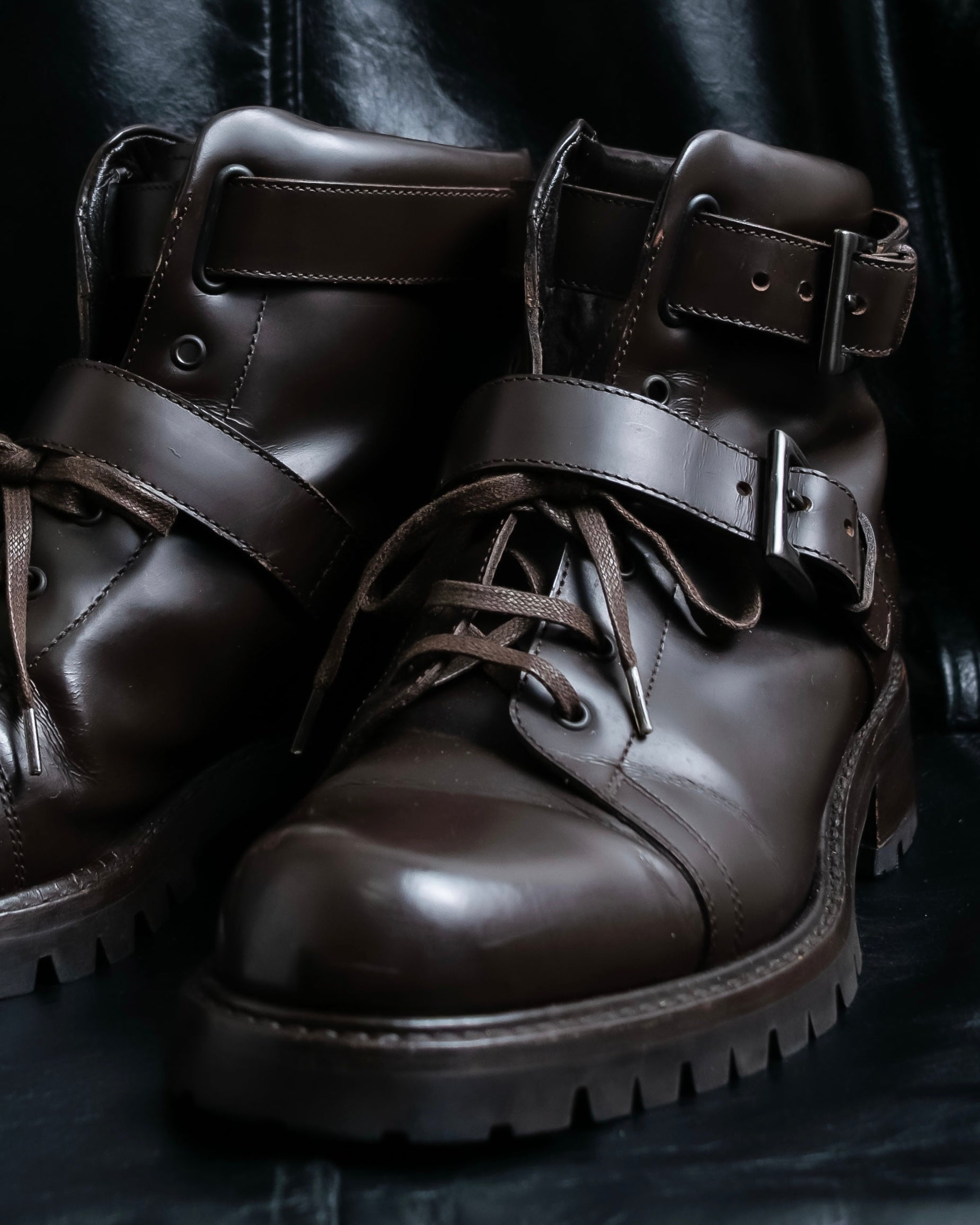 "PRADA" Belt design high cut boots