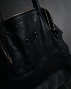 “Alexander McQueen” 2000’s Soft leather zip tote bag
