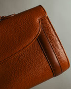 "Burberrys" 80's-90's Classic grained leather top handle handbag