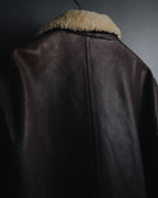 "Christian Dior" 80’s-90’s deerskin shearling collar leather jacket