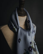 "Christian Dior" 80’s-90’s botanical dior typography silk scarf