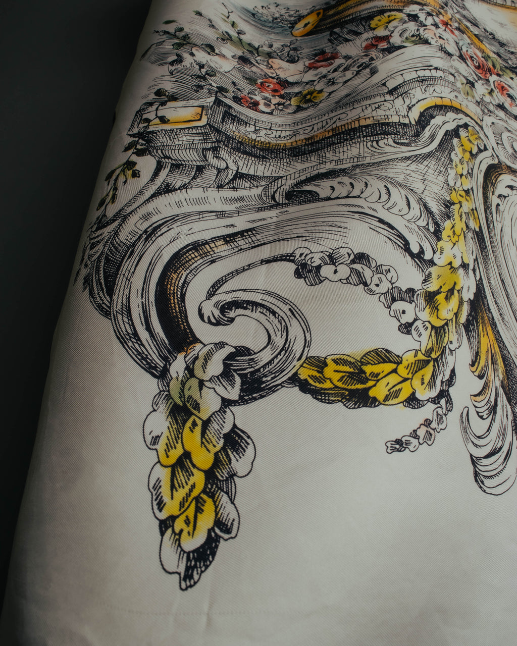 "Christian Dior" Vintage baroque print square scarf