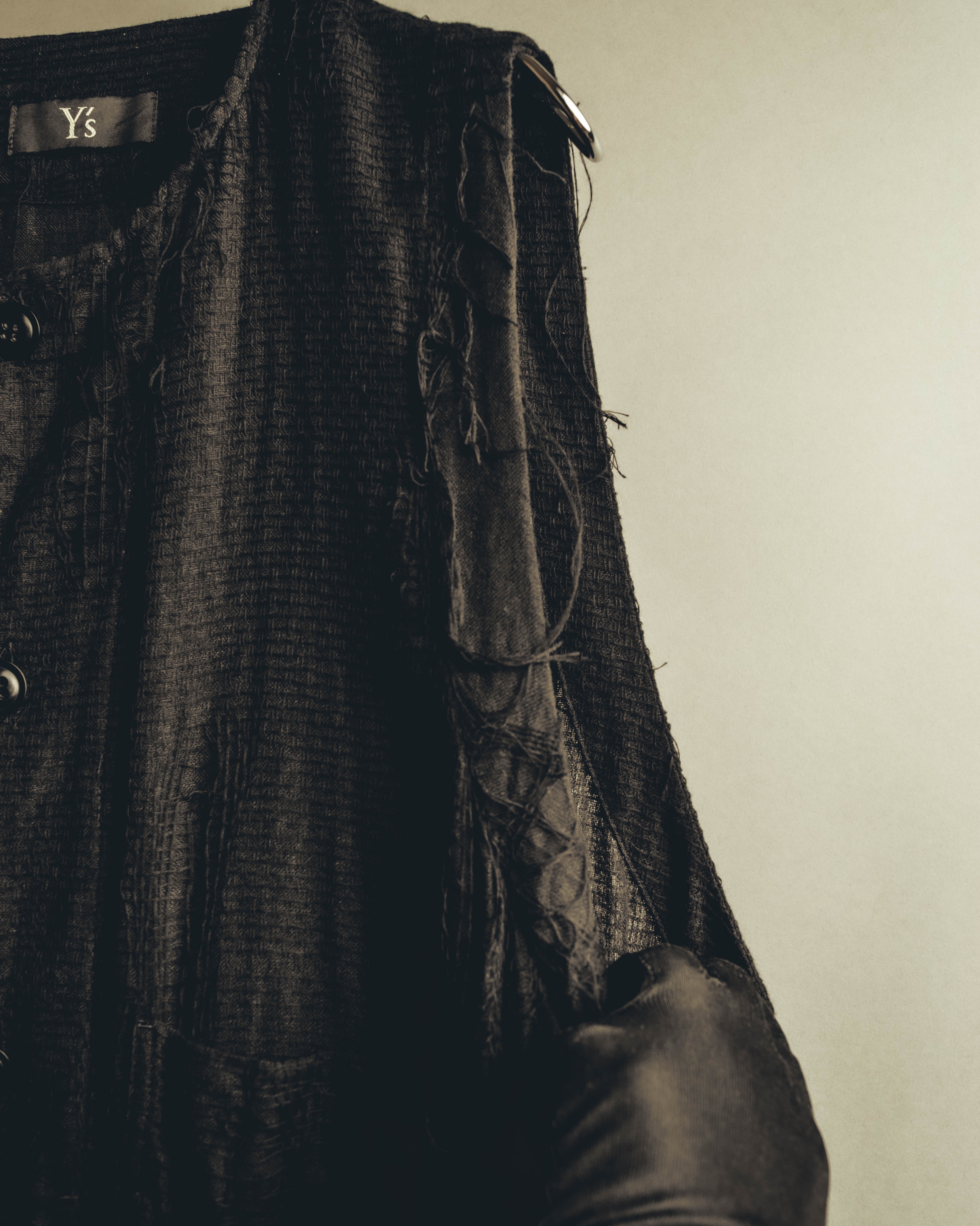 -SPECIAL- "Y's" 21SS Textured sleeveless long vest