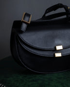 "Chloe" Georgia double flap design leather bag