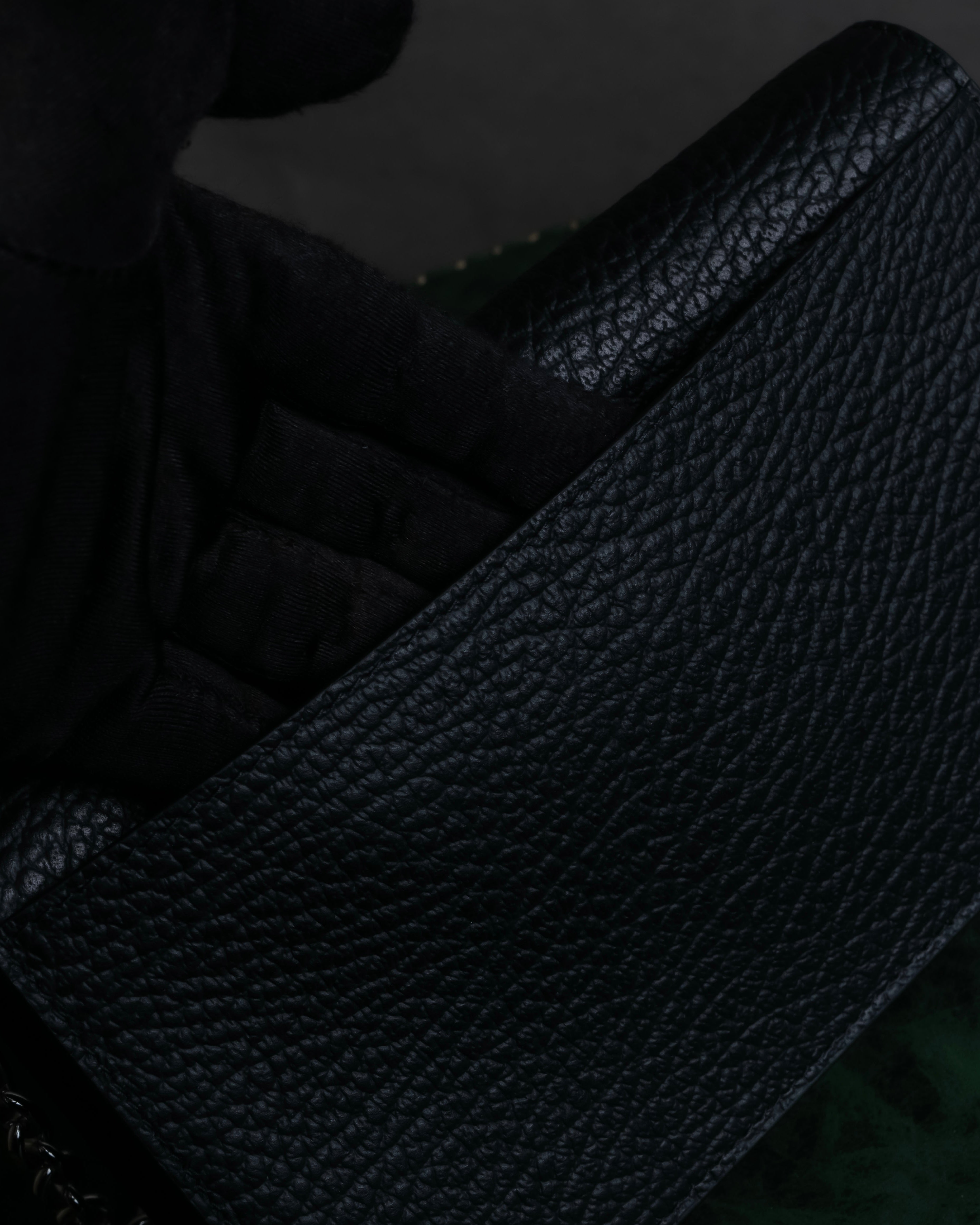 "MAISON MARGIELA" Grained leather chain wallet bag