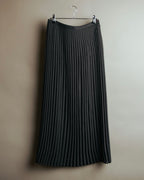“ISSEY MIYAKE” 00’s wool blend pleated cutwork skirt