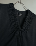 “GUCCI” 2001-2004 Tom Ford era gathered wool fringe knit top