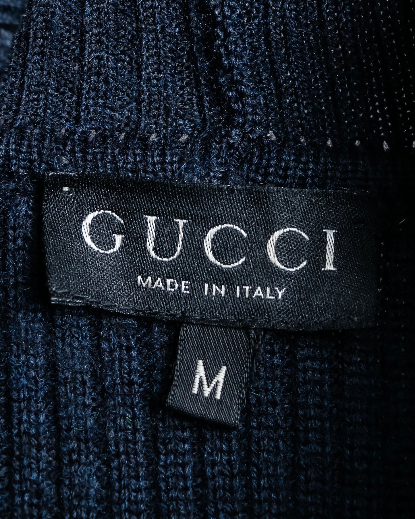 "GUCCI" Ribbed turtleneck fleece wool knit