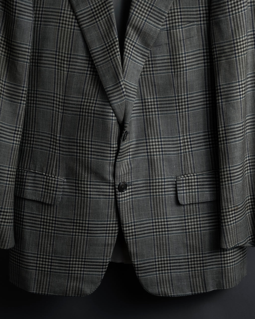 "HERMES" 90’s belvest silk wool linen peak lapel tailored jacket