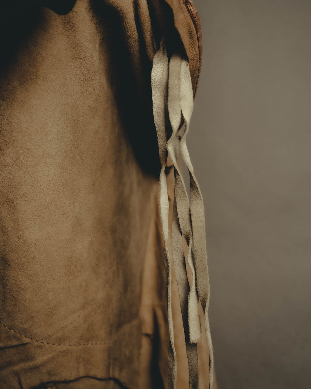 “DOLCE&GABBANA” 1999-2003 Distressed suede patchwork maxi skirt
