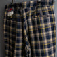 "Vintage tartan check wide tapered slacks"