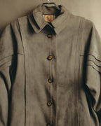 -SPECIAL- “LOEWE” 80’s-early 90’s Taupe suede leather blouson jacket