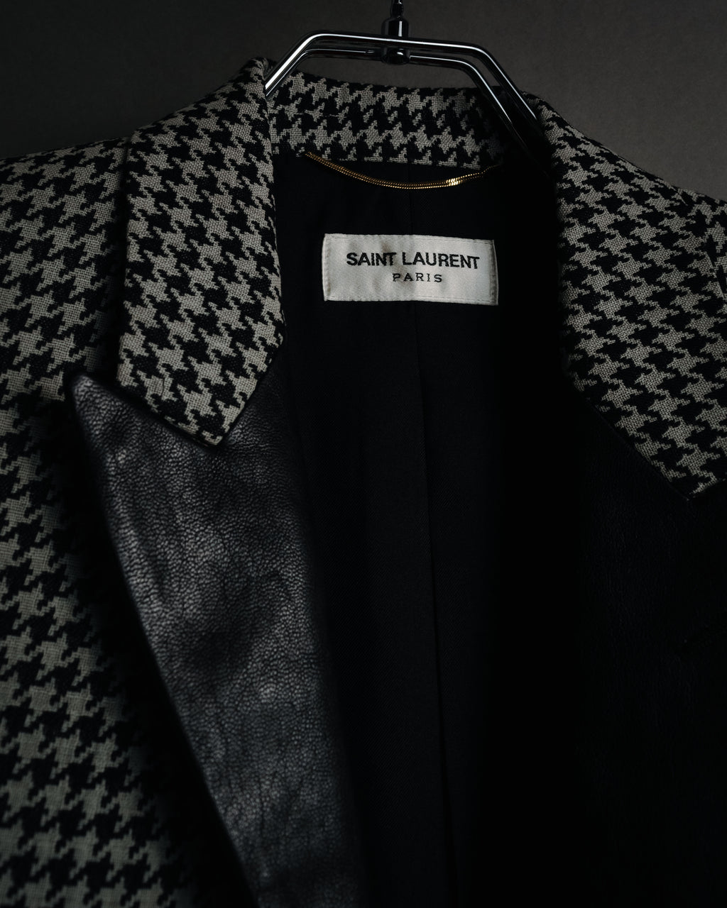 –SPECIAL– "SAINT LAURENT PARIS"
10’s Houndstooth leather-lapel peak blazer