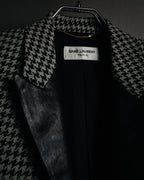 –SPECIAL– "SAINT LAURENT PARIS"
10’s Houndstooth leather-lapel peak blazer