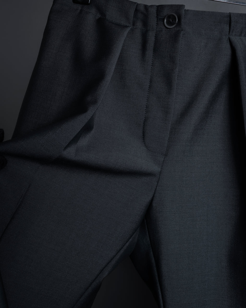 "Acne Studios" Button fly design wide straight slacks