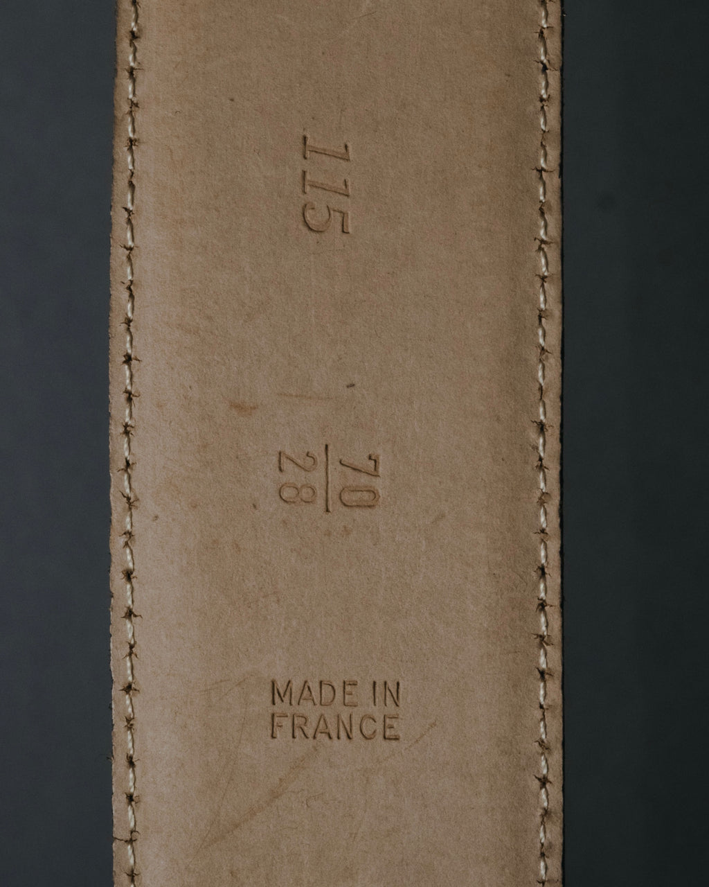 "Christian Dior" Oval logo buckle structured leather belt