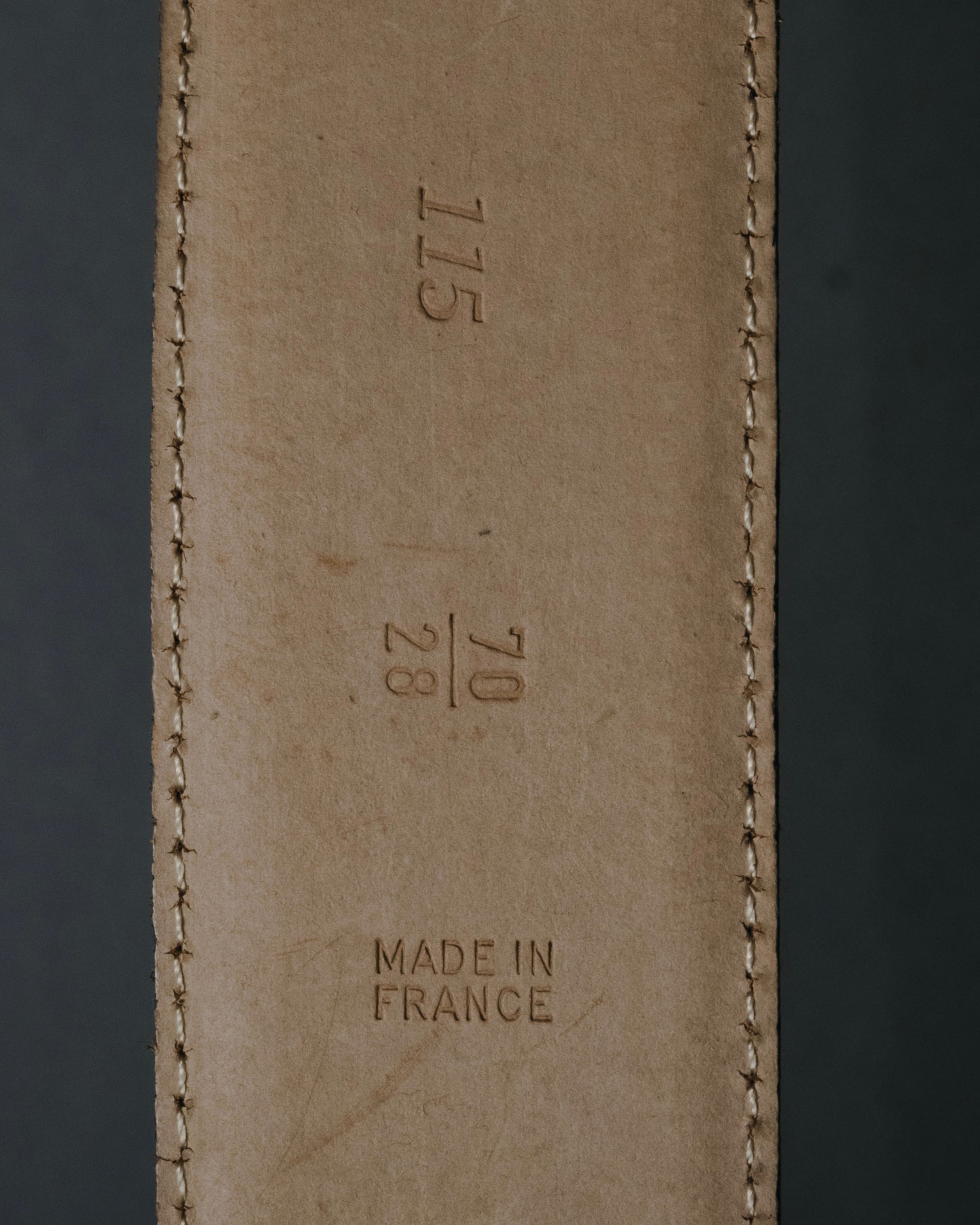 "Christian Dior" Oval logo buckle structured leather belt