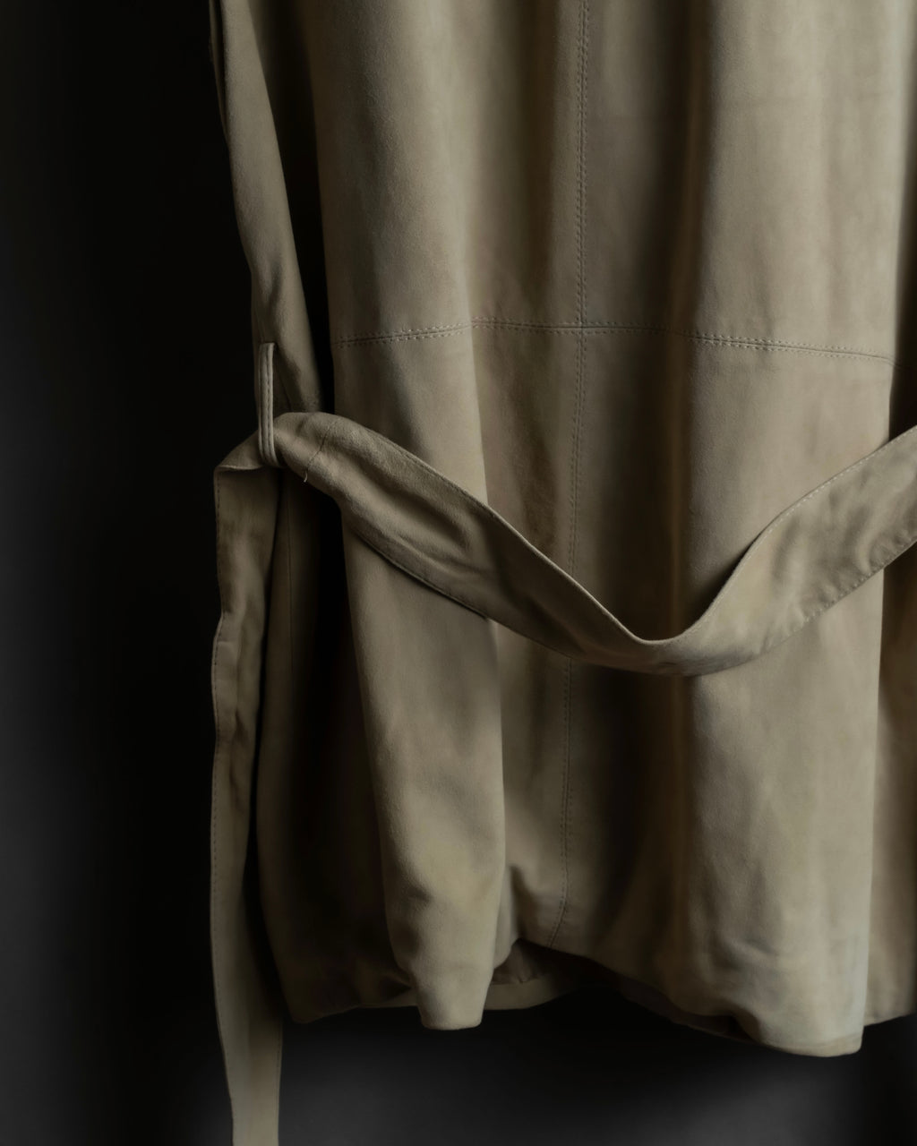 "Salvatore Ferragamo" Belted suede sleeveless dress