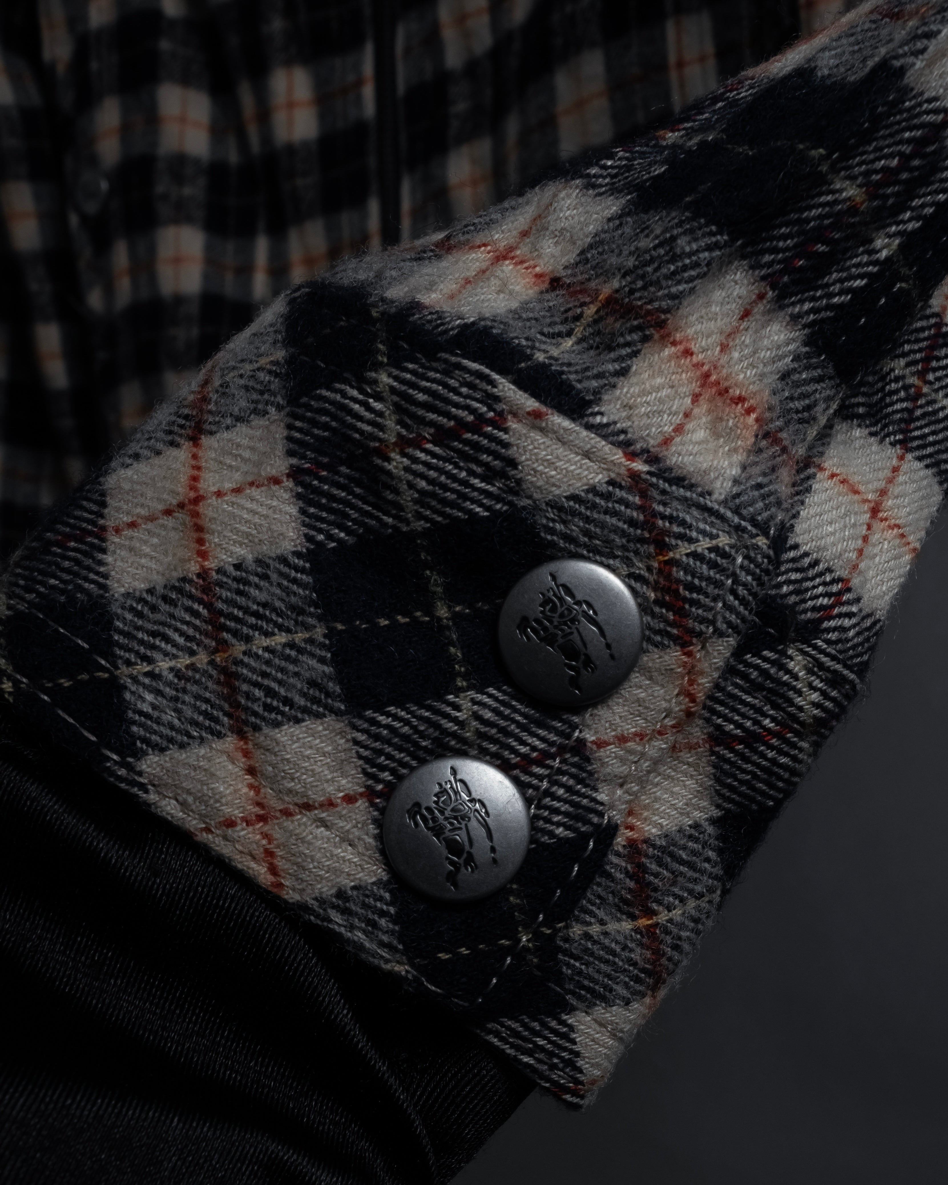 "BURBERRY Blue Label" Layered docking design hooded zip jacket