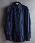 "LOEWE" 90's-00's Fly front silk shirt