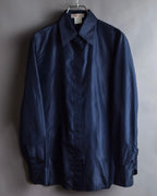 "LOEWE" 90's-00's Fly front silk shirt