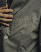 -SPECIAL- "Y's for men" 80's Double breasted houndstooth long jacket
