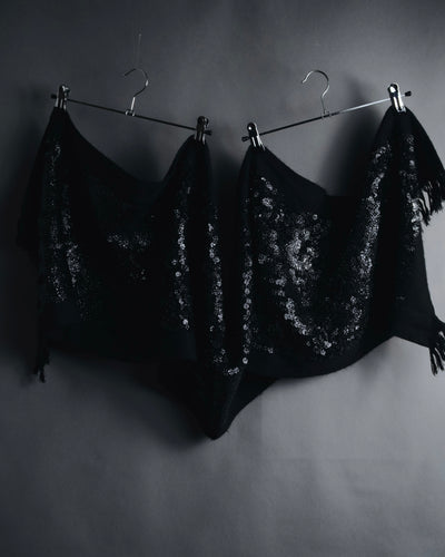 "DRIES VAN NOTEN" 2012AW embellished cashmere silk scarf