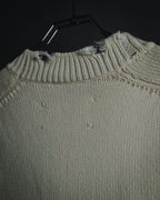 "Maison Margiela" 2022SS Destroyed rib-knit sweater