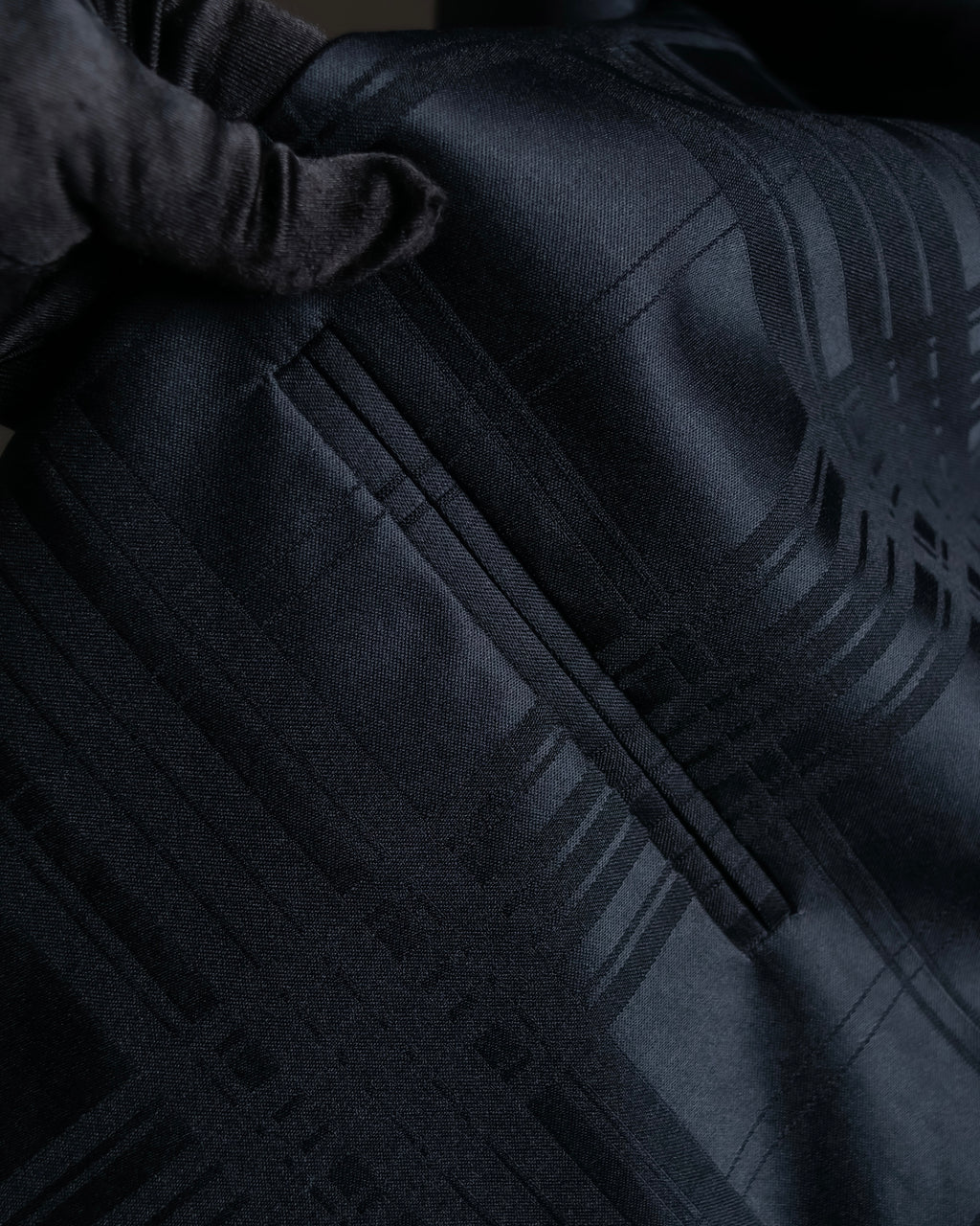 Vintage geometric check oversized tailored jacket