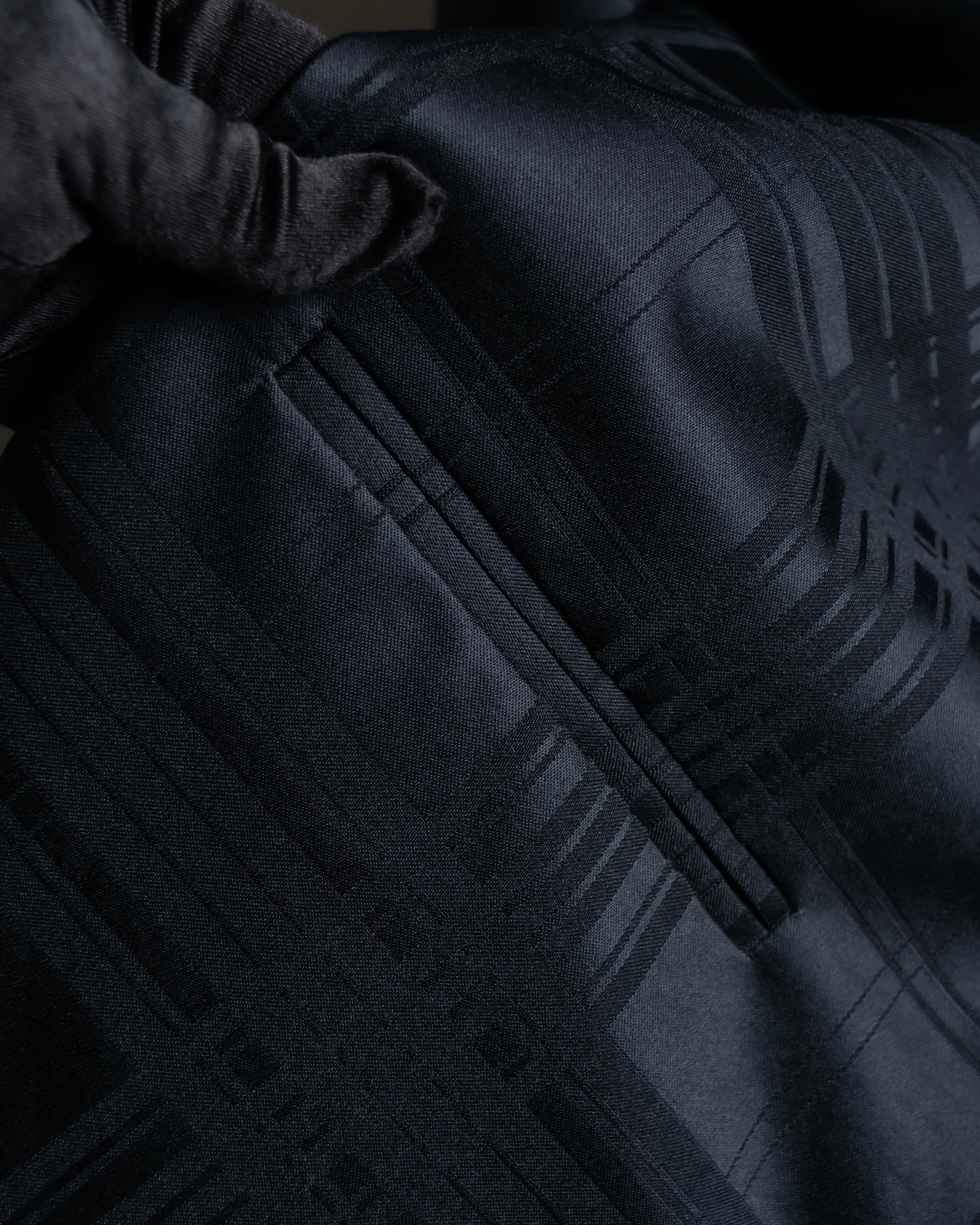 Vintage geometric check oversized tailored jacket