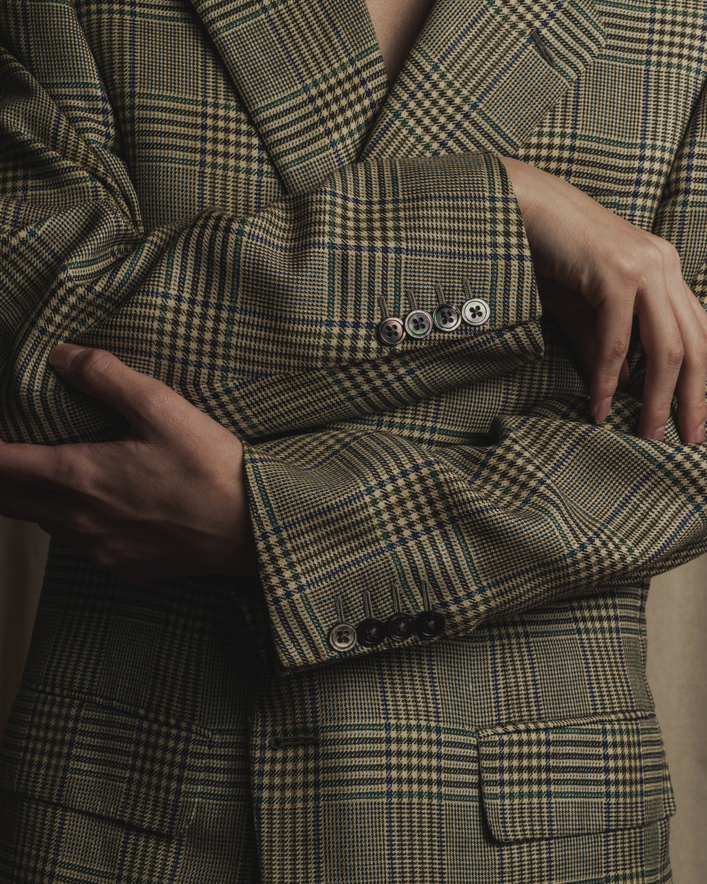 Chaqueta entallada de seda, lana y lino de los años 90 de "HERMES" Belvest