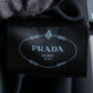 "PRADA" 100% silk bowtie design gathered shirt