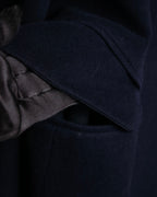 "FENDI" 100% wool oversized maxi length chester coat