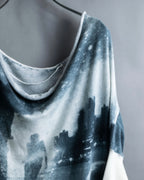 "DIESEL" Space pattern full graphic long tops